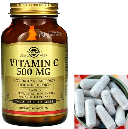Вітамін С Солгар Solgar Vitamin C 500 мг 90 капс, фото 2