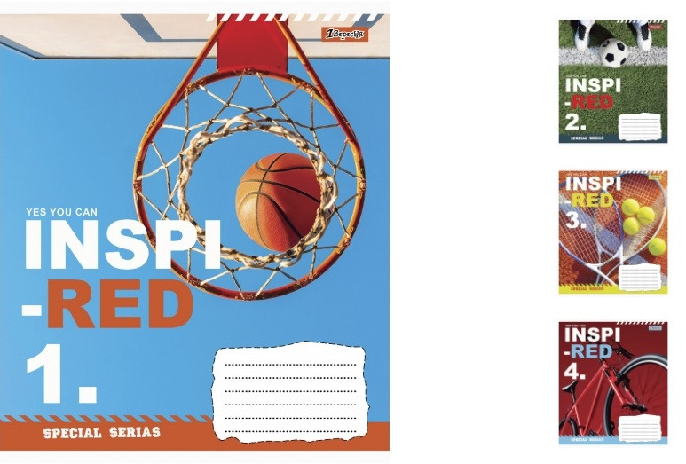 Зошит учнівський А5/18 лінія 1 Вересня Inspired, 25шт/упак., 765843