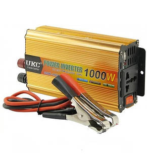Інвертор перетворювач струму AC/DC UKC KC-1000D 1000W 12V LCD, фото 1
