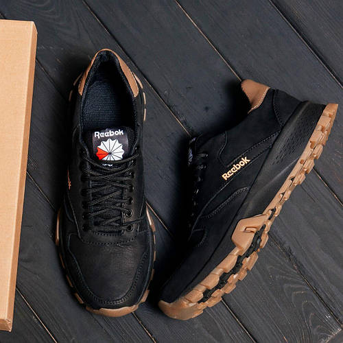 Купить Мужские кожаные кроссовки Reebok, мужские демисезонные кроссовки ...