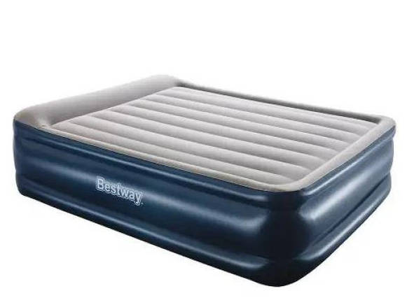 Надувне ліжко Bestway 67614 з насосом розмір 203 х 152 х 56 см двоспальна, фото 3