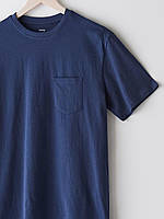 Однотонна синя футболка чоловіча-підліткова 158-164 зріст Pepperts