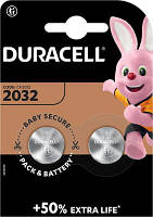 Литиевая батарейка Duracell DL2032/CR2032 2 шт