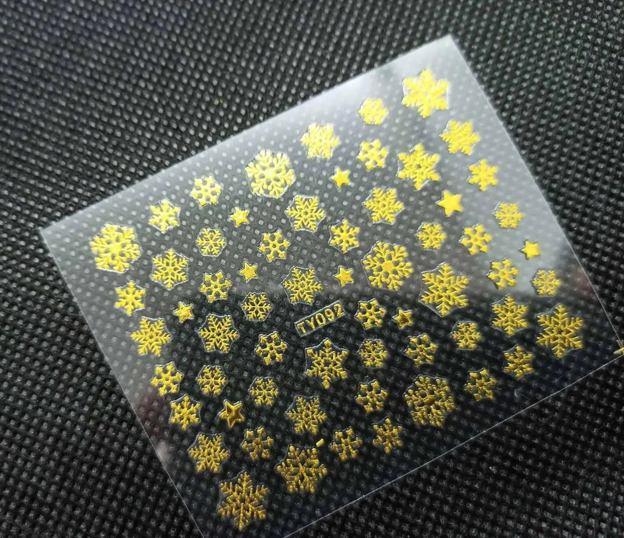 Наліпки для нігтів на прозорій основі N3D-00 новорічні., фото 1