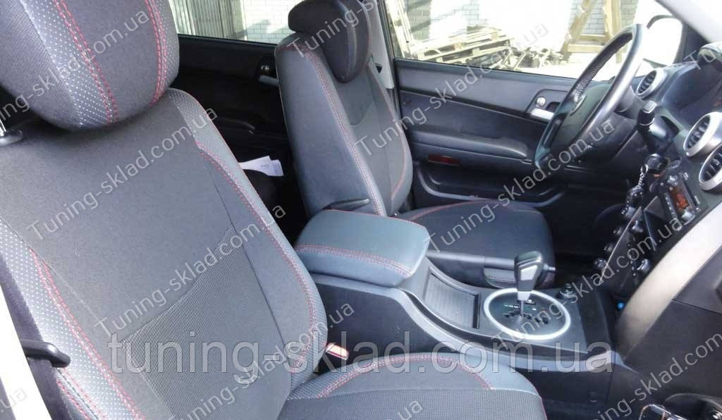Чохли на сидіння Санг Йонг Актіон (чохли з екошкіри Ssang Yong Actyon стиль Premium), фото 1