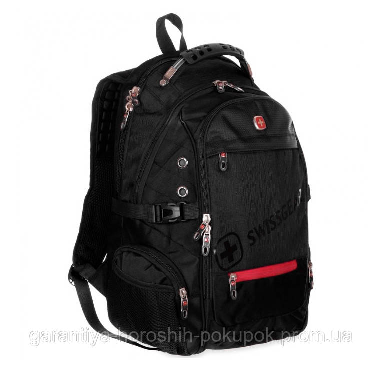 Городской рюкзак мужской "6918" 35л, Черный рюкзак для ручной клади/туристический с USB/аудио выходом (GA) - фото 1 - id-p1657502681