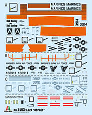 V-22A Osprey. Збірна модель транспортного літака в масштабі 1/72. ITALERI 1463, фото 5