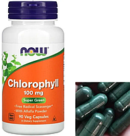 Хлорофіл Now Foods Chlorophyll 100 mg 90 капс м'ята
