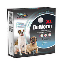 Таблетки AnimAll VetLine DeWorm XL антигельмінтний препарат для великих собак, 5 табл