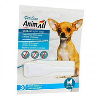 Краплі AnimAll VetLine Spot-On від бліх і кліщів для собак вагою 1.5-4 кг