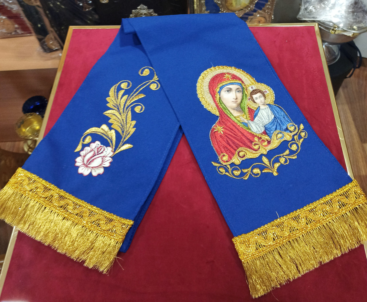 Закладка для Службового Євангелія з вишивкою (габардин)