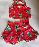 Дитячий літній комплект для дівчинки топ і спідниця