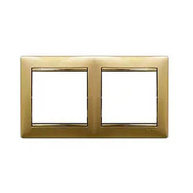 Рамка Legrand Valena Classic матове золото 2-кратна 770302