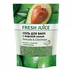 Сіль для ванни Авокадо та чоримийя Fresh Juice 500 г (Фреш Джус)