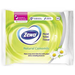 Вологий туалетний папір Zewa Natural Camomile Moist, 42 шт.