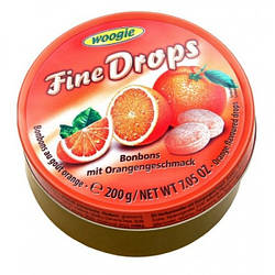 Льодяники Woogie Fine Drops Bonbons зі смаком апельсина, 200 г