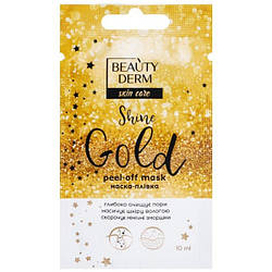 Маска-плівка для обличчя Beauty Derm Skin Care Shine Golden Peel-off Mask, 10 мл