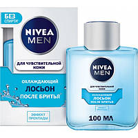 Лосьйон після гоління Nivea Men охолоджувальний для чутливої шкіри без вмісту спирту, 100 мл