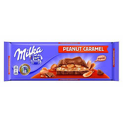 Шоколад Milka Peanut Caramel молочний арахіс і карамель 300г