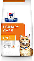 Hill's Prescription Diet c/d Сухой корм для кошек для ухода за мочевыделительной системой, с курицей, 8 кг
