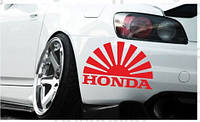 Виниловая наклейка на авто - Японський прапор Honda размер 50 см