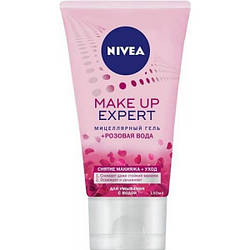 Міцелярний гель Nivea Make up Expert для вмивання + рожева вода, 150 мл