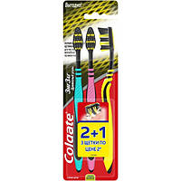 Зубные щетки Colgate ЗигЗаг Древесный уголь, 2+1 шт