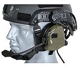 Навушники активні EARMOR M32H з адаптерами до рельсів ARC шолома FAST, Колір: Green, фото 2