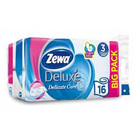 Трехслойна туалетная бумага Zewa Deluxe pure, белый, 16 рулонов