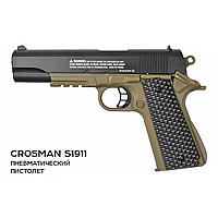 Crosman S1911KT Classic 1911 Spring Powered Air Pistol Kit With Sticky Target And 250 BBs, Multi