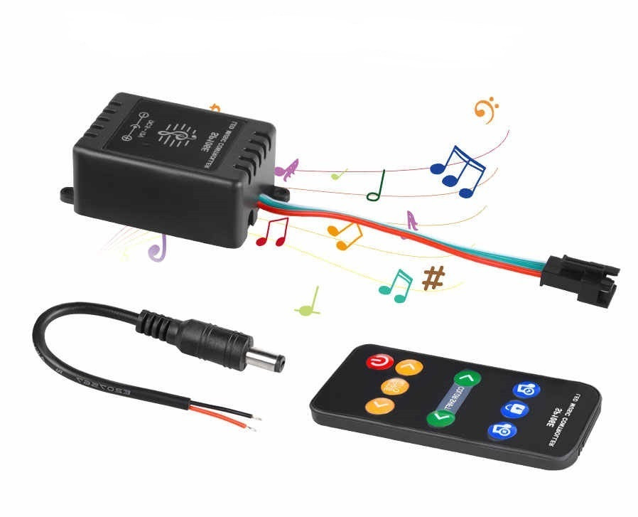 SPI smart контролер music RF SP106E (9 кнопок) WS2811, WS2812b, WS2813, TM1804, SK6803, TM1903, фото 1