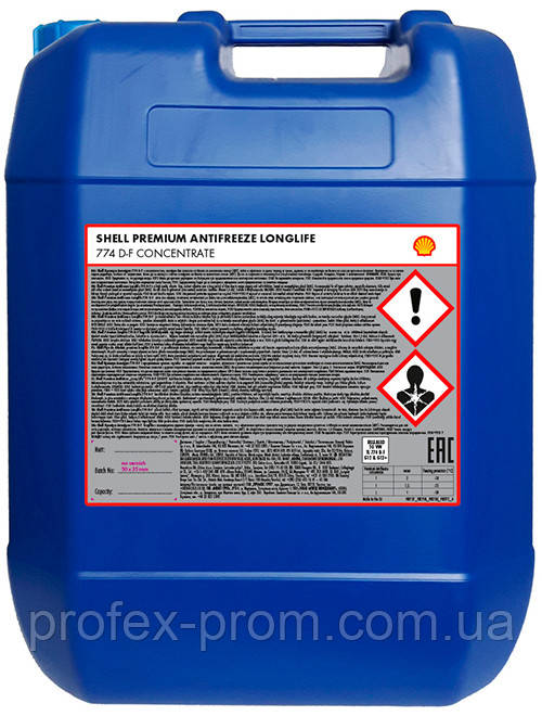 Антифриз Shell Premium LL, 20л (конц. G12+ черв.) (шт.)
