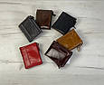 Шкіряний міні гаманець "книжка" застібка на кнопці А03-КТ-10222 Оранжевий, фото 7