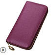 Шкіряний великий гаманець прямокутне портмоне на блискавці А03-КТ-10243 Рожевий, фото 6