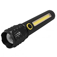 Карманный фонарик C72-P50 (+COB) zoom, microUSB 3реж Черный