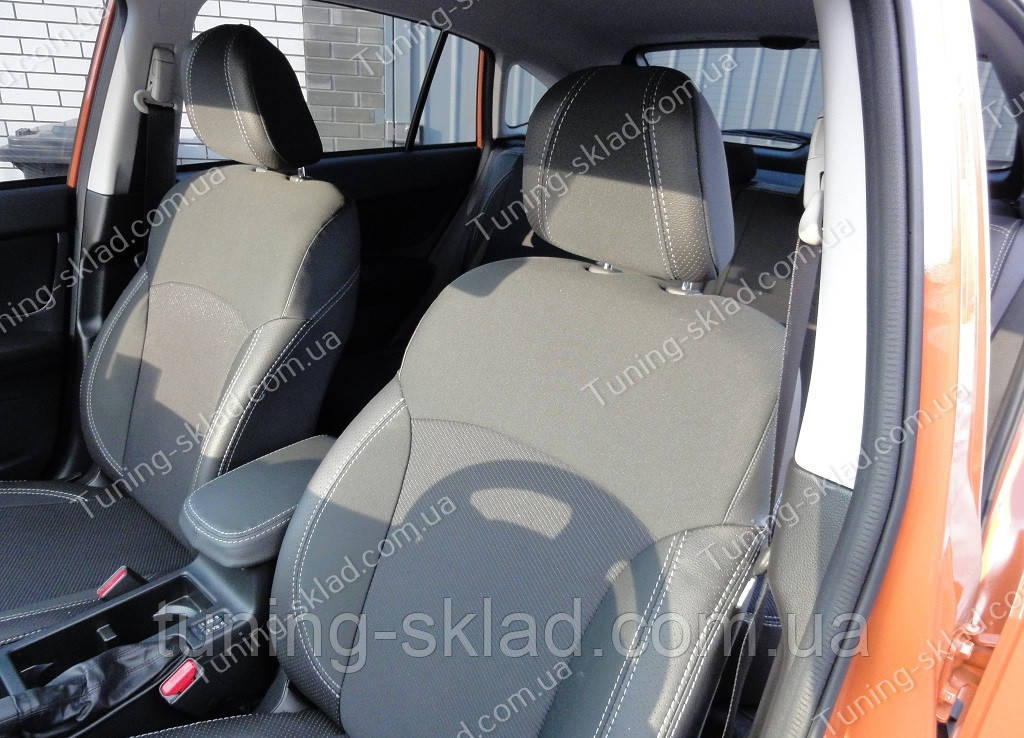 Чохли на сидіння Субару XV (чохли з екошкіри Subaru XV стиль Premium), фото 1