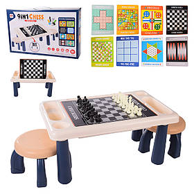 Шахи S5511 9в1, стіл + 2 стільця в наборі, в кор. – 49.5*10*31 см, розчин іграшки – 48.5*30*23.5 см TZP183