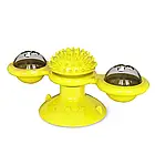 Іграшка для кота Rotate Windmill NJ-509 / Інтерактивний Спіннер з котячою м'ятою та світлодіодною кулею, фото 4