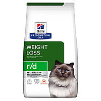 Hill'S Prescription Diet r/d сухой корм для кошек для снижения веса, с курицей, 1,5 кг