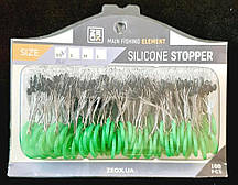 Стопор рибальський ZEOX Silicone BK SS (100*6шт)