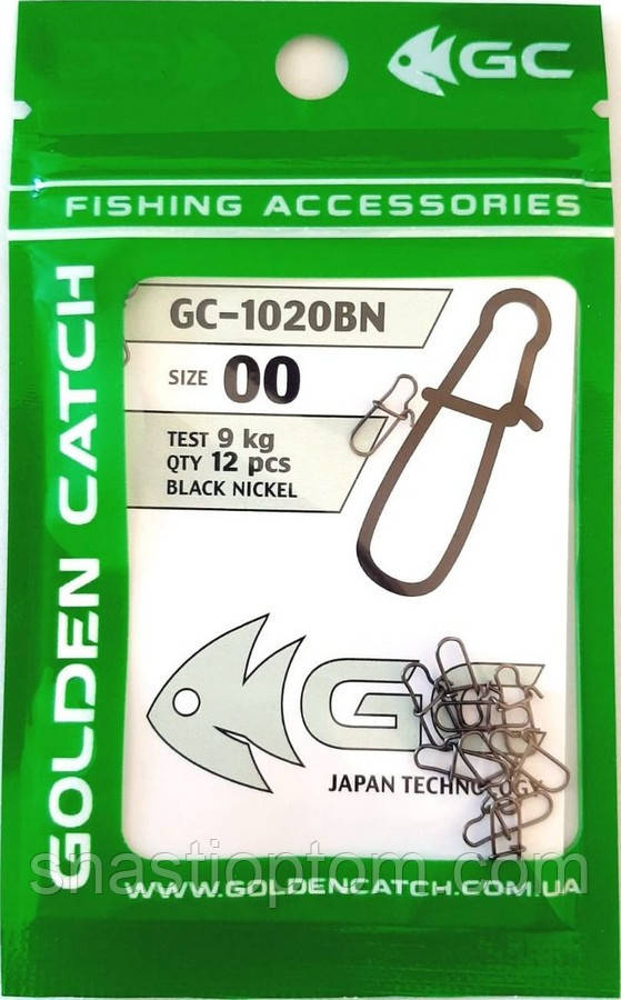 Застежка для рыбалки GC американка 1020BN №00 (12 шт) - фото 1 - id-p1652218798