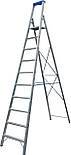 Алюмінієва одностороння драбина JHR 610 10 сходинок 2.4 м, фото 2