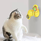 Іграшка для кота Rotate Windmill NJ-509 / Інтерактивний Спіннер з котячою м'ятою та світлодіодною кулею, фото 10