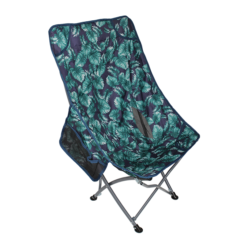 Розкладний стілець Lesko S4576 Green leaves туристичний для відпочинку дачі риболовлі 60*95*38 см