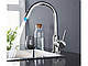 Кухонний змішувач з LED-підсвіткою води Livarno Home, змішувач для мийки з аератором, фото 4