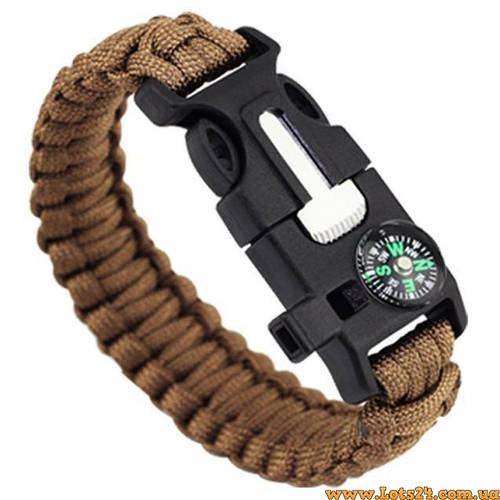 Купить Браслет для выживания из паракорда огниво скребок веревка компас ...