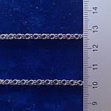 Ланцюжок Струмок 5.9 г, срібний, 40 см, чорнений, фото 4