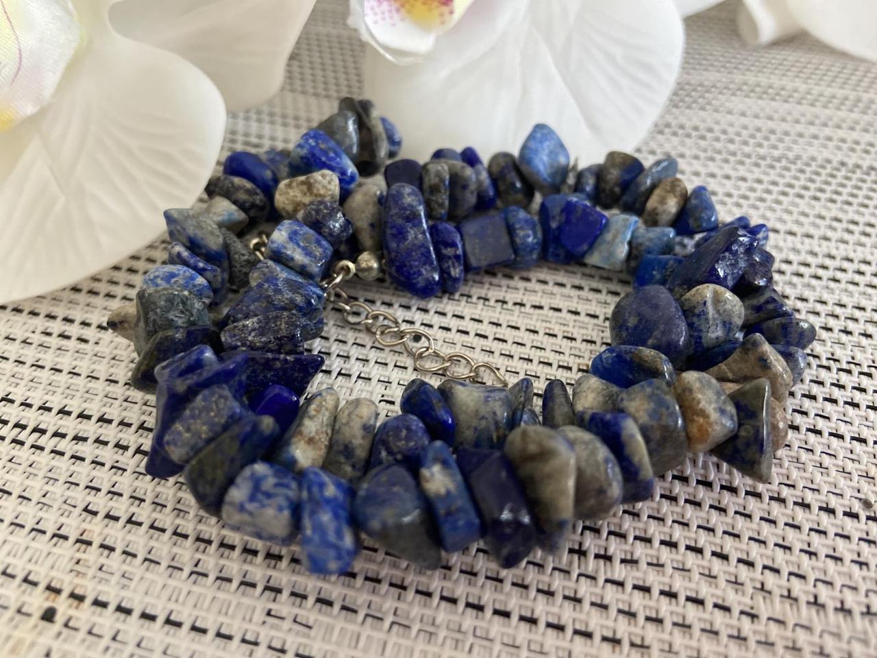 Дрібний скол СОДАЛИТ длина нити 75-80 см /размер 5 х 8 мм/, фото 1