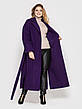 Кашемірове довге пальто до 58 розміру фіолетове, фото 2