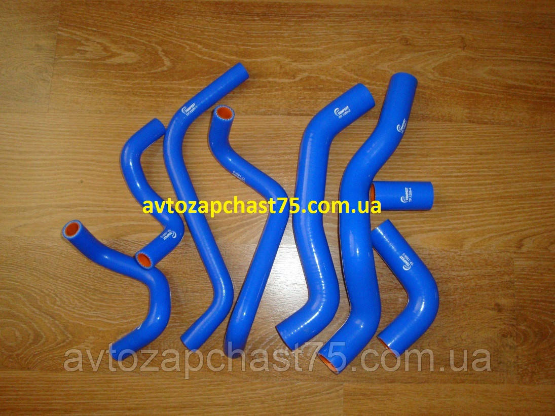 Патрубки системи охолодження ваз 2108, 2109, 21099, 2113, 2114, 2115 інжектор, 8 штук (Tempest, Тайвань), фото 1